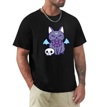 Fekete Denevér-Cicás 02 | Nikury T-Shirt, gyorsan száradó póló, csinos felsők új kiadás, t-shirt túlméretezett póló férfi ruházat vicces pólók